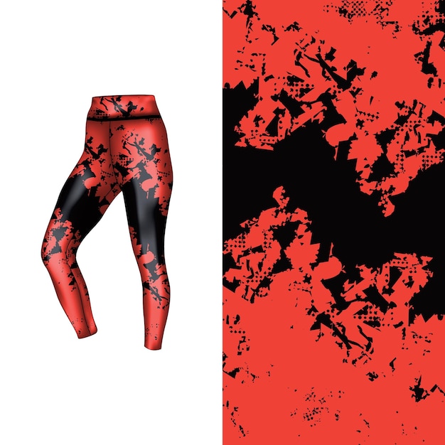 Abstract background style for sports leggings