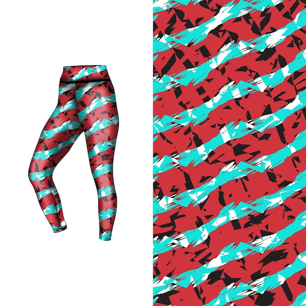 Abstract background style for sports leggings