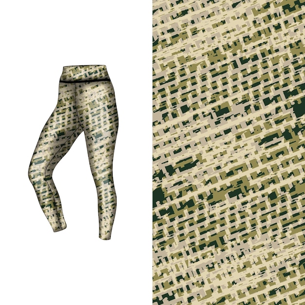 Abstract background style for sports leggings