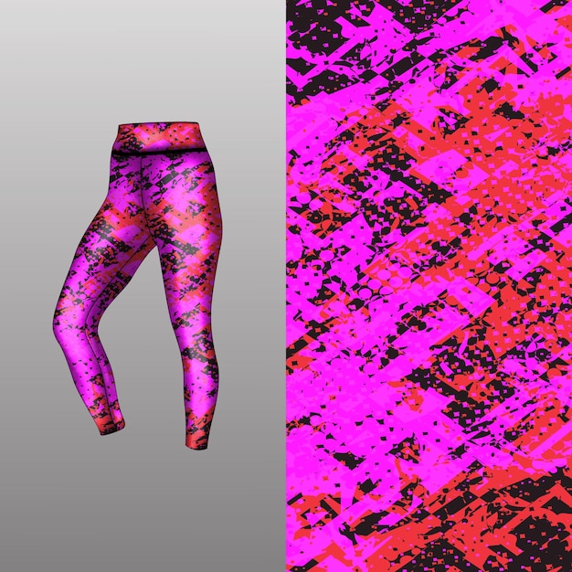 Abstract background style for sports leggings