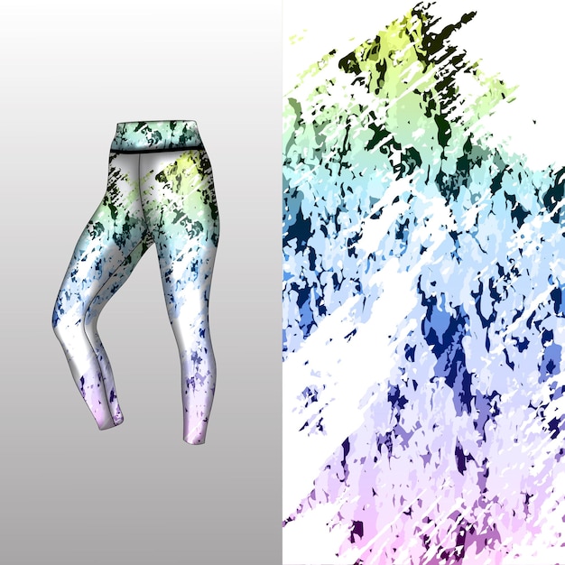 Abstract background style for sports leggings