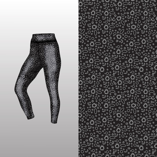 Abstract background style for sports leggings