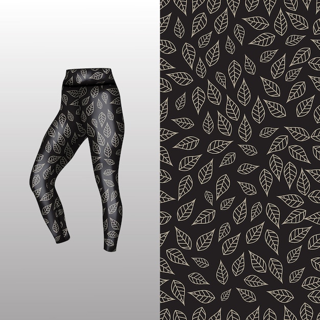 Abstract background style for sports leggings