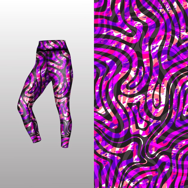 Vector abstract background style for sports leggings