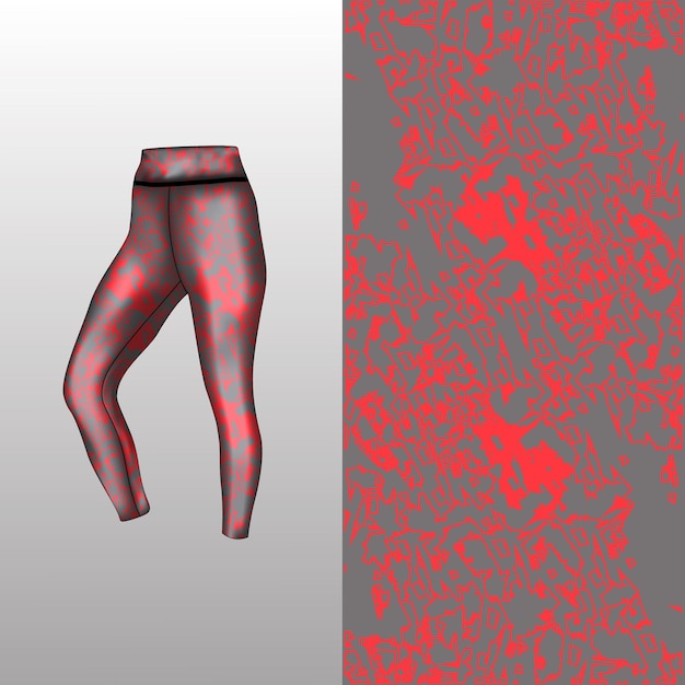 Vector abstract background style for sports leggings