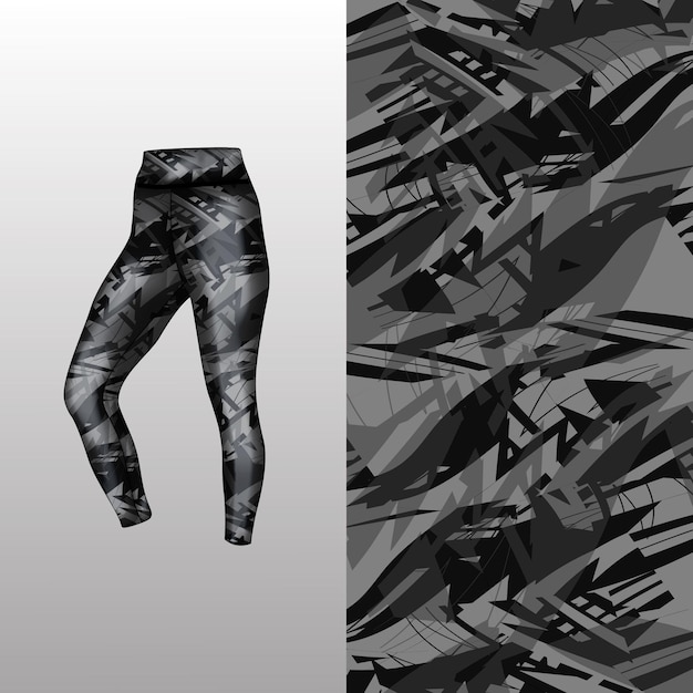 Vector abstract background style for sports leggings