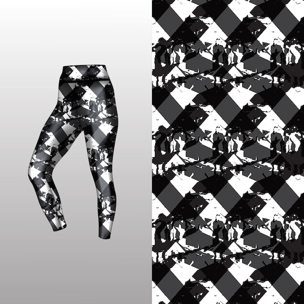 Abstract background style for sports leggings