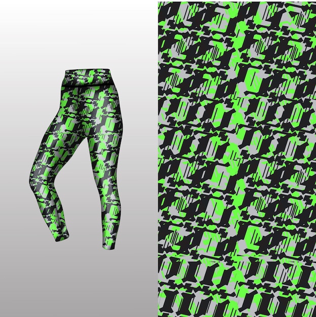 Abstract background style for sports leggings