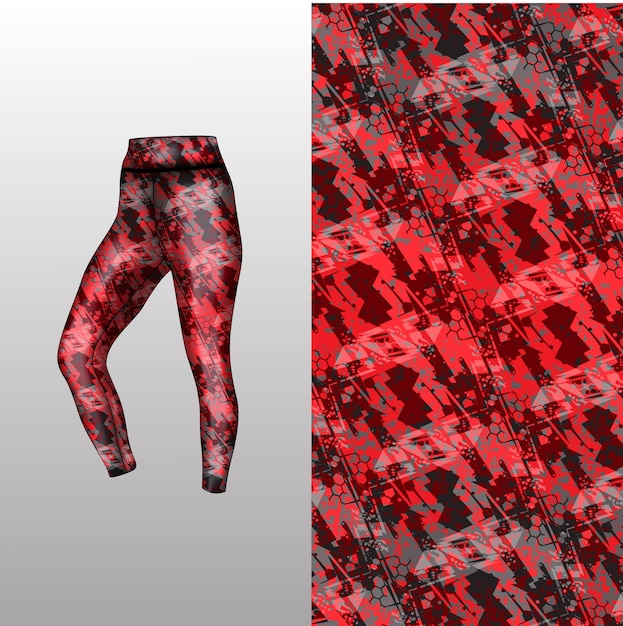 Abstract background style for sports leggings