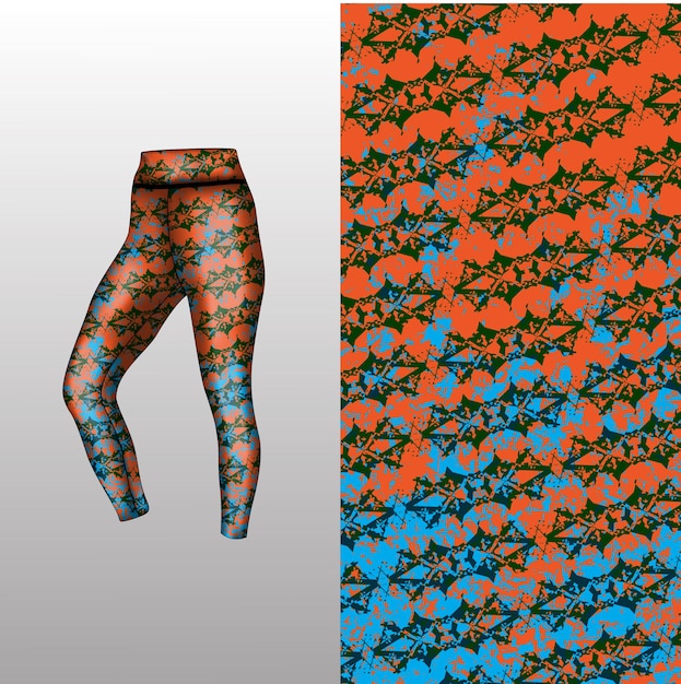 Vector abstract background style for sports leggings