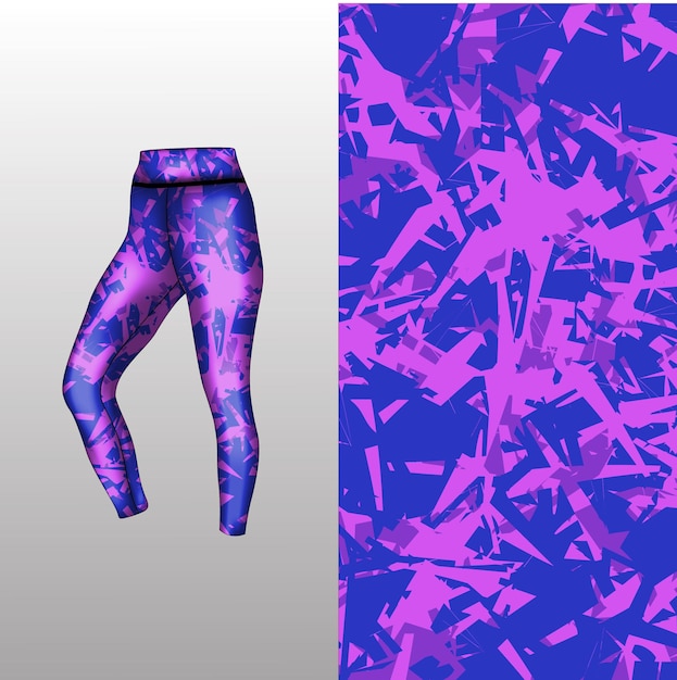 Abstract background style for sports leggings