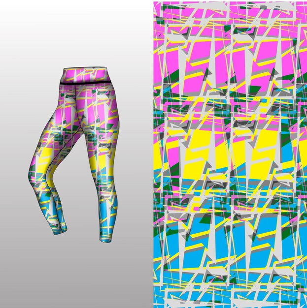 Abstract background style for sports leggings