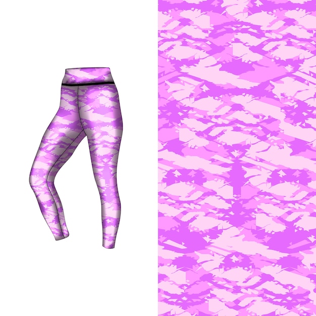 Abstract background style for sports leggings