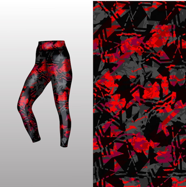abstract background style for sports leggings