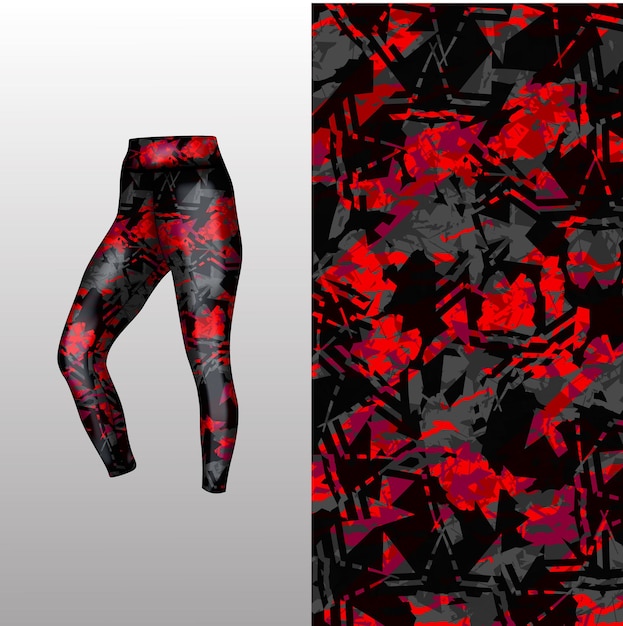 Abstract background style for sports leggings