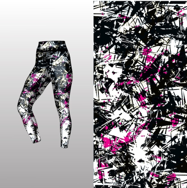 Abstract background style for sports leggings