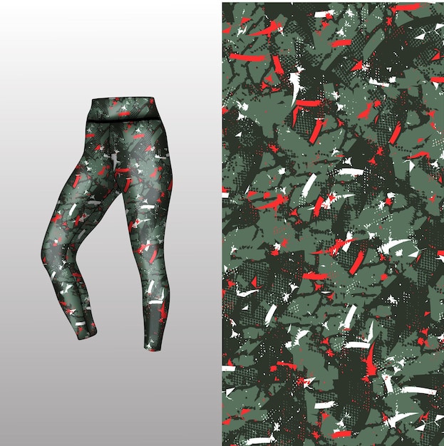 Abstract background style for sports leggings