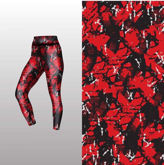 Abstract background style for sports leggings