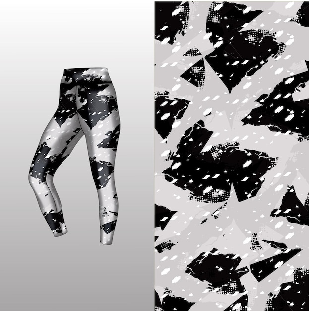 Abstract background style for sports leggings