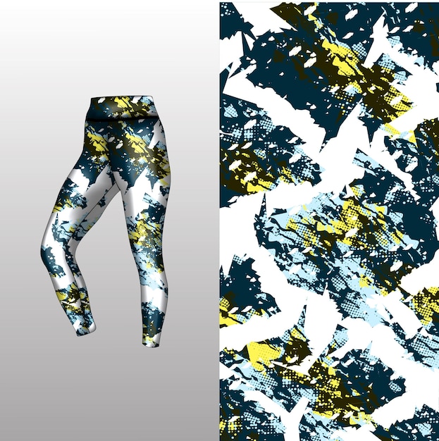 Abstract background style for sports leggings