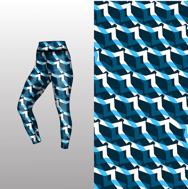 Abstract background style for sports leggings