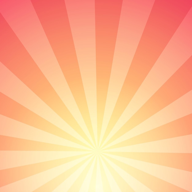 Vector abstract background of sunlight with stripes glow with radial rays of star