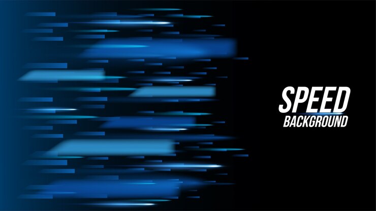 Vector abstract background technology high speed racing for sports of long exposure light on black