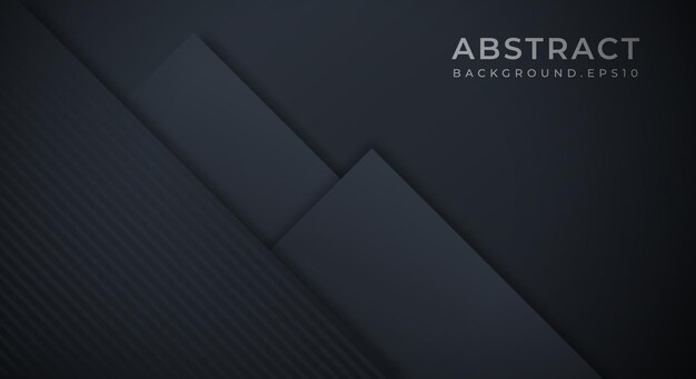 Vector abstract background textured with dark black navy paper layers for decorative web layout poster