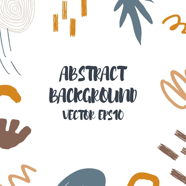 Vector abstract background in trendy style with botanical and geometric elements