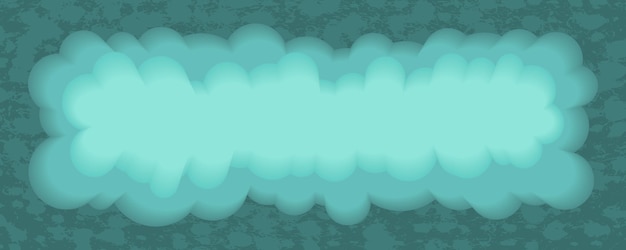 Abstract background in turquoise tones with a 3d cloud and an empty space Vector