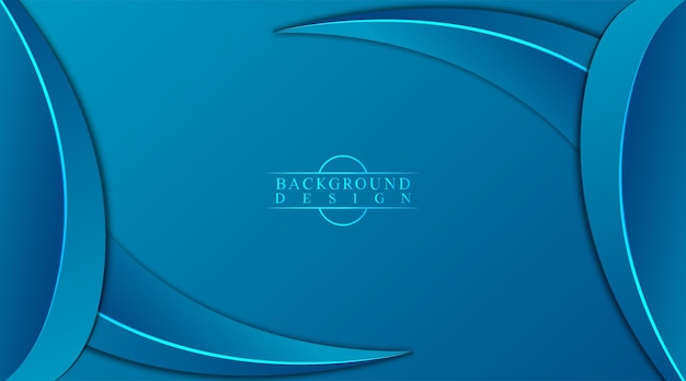 Abstract background vector blue gradient with curved shape
