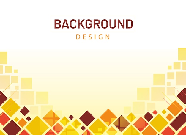 Abstract background vector geometric squares alternating yellow orange and red