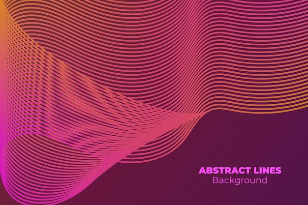 Abstract background vector template for your ideas monochromatic lines texture waved lines