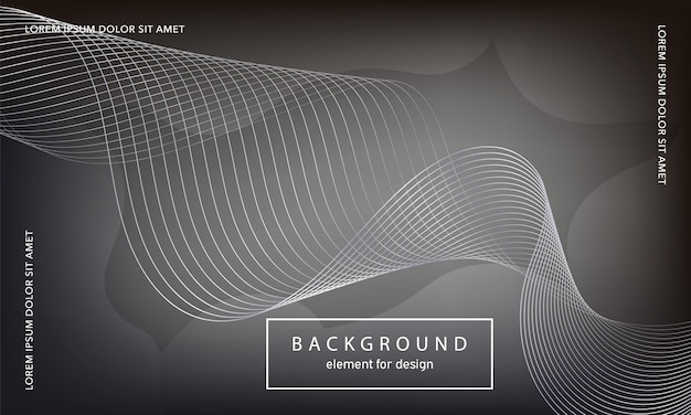 Abstract background. Wave element for design. Digital track equalizer. Gray shiny wave line.