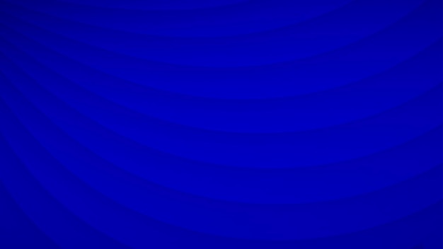 Vector abstract background of wavy curved stripes with shadows in blue colors