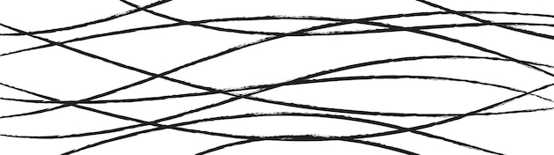 Vettore sfondo astratto di linee intrecciate ondulate nere su bianco