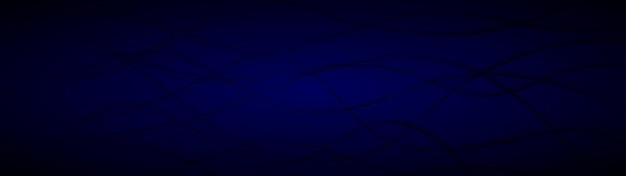 Vector abstract background of wavy intertwining lines in dark blue colors