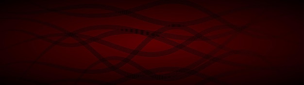 Vector abstract background of wavy intertwining lines in dark red colors