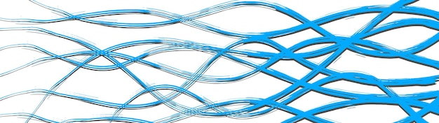 Vettore sfondo astratto di linee intrecciate ondulate con ombre azzurro su bianco
