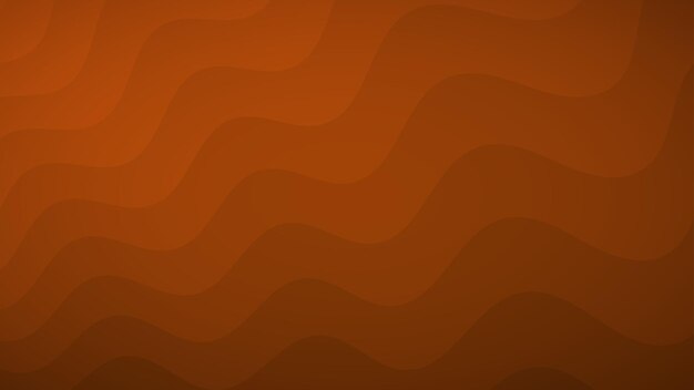 Vector abstract background of wavy lines in shades of orange