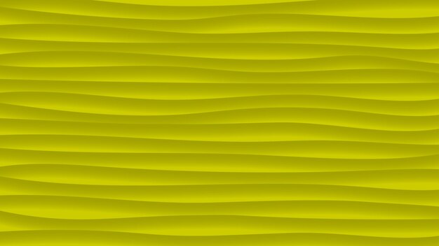 Abstract background of wavy lines with shadows in yellow colors