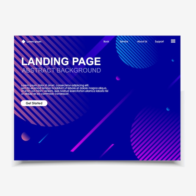 Абстрактный фон сайта Landing Page.