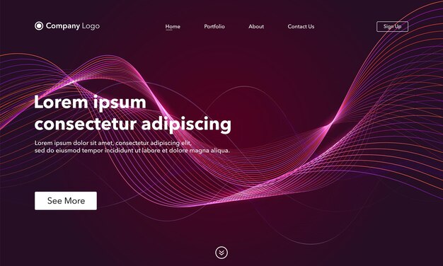 Abstract background website. Template for Landing Page.