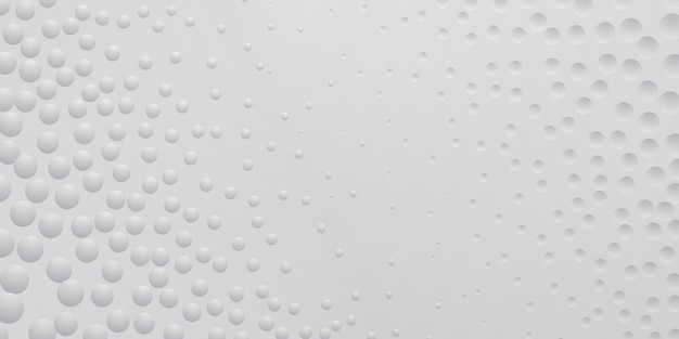 Vector abstract background in white colors with many convex and concave small circles