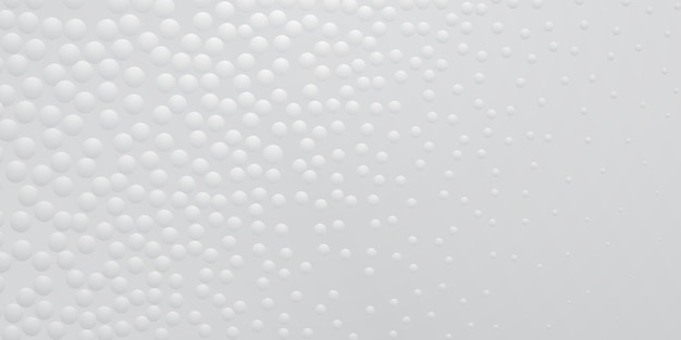 Abstract background in white colors with many convex small circles