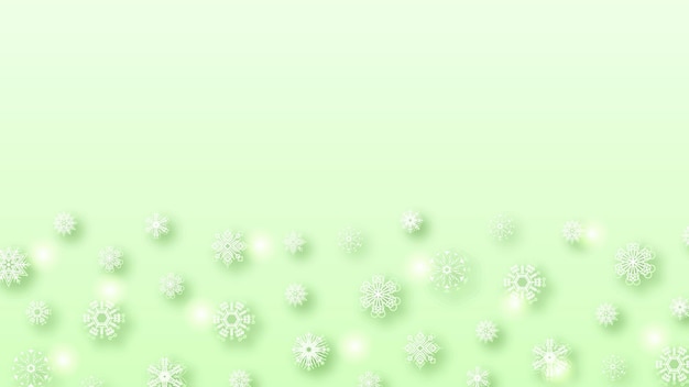 Abstract Background Winter Snowflakes witgh Shadows Vector Design Style Template