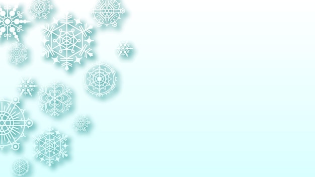 Abstract Background Winter Snowflakes With Shadows Vector Design Style Template Paper Cut