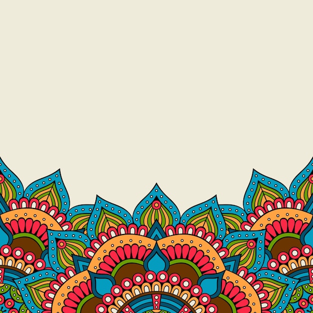 Vector abstract background with 3 mandalas