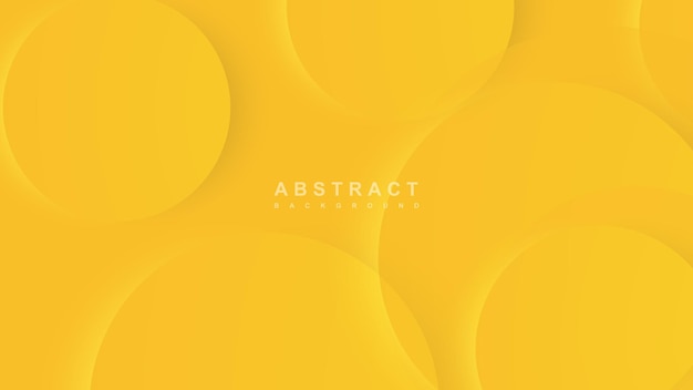 Abstract Background with 3d circle yellow papercut layer