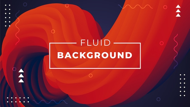 Abstract background with 3d fluid shapes